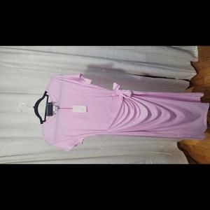 Pink wrap dress, medium, nwt